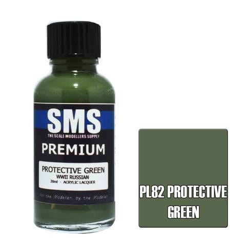 SMS PL82 Premium Acrylic Lacquer Protective Green 30ml Scale Modellers Supply PAINT, BRUSHES & SUPPLIES