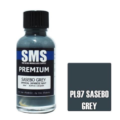 SMS PL97 Premium Acrylic Lacquer Sasebo Grey 30ml Scale Modellers Supply PAINT, BRUSHES & SUPPLIES