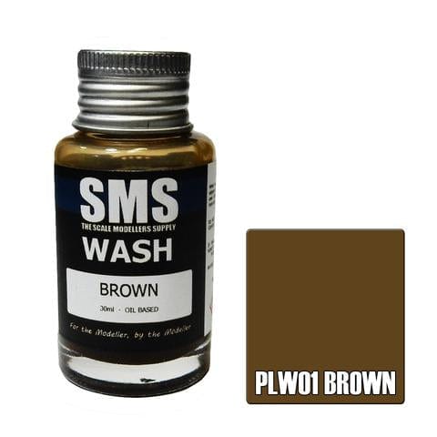 SMS PLW01 Weathering Wash Brown 30ml Scale Modellers Supply PAINT, BRUSHES & SUPPLIES
