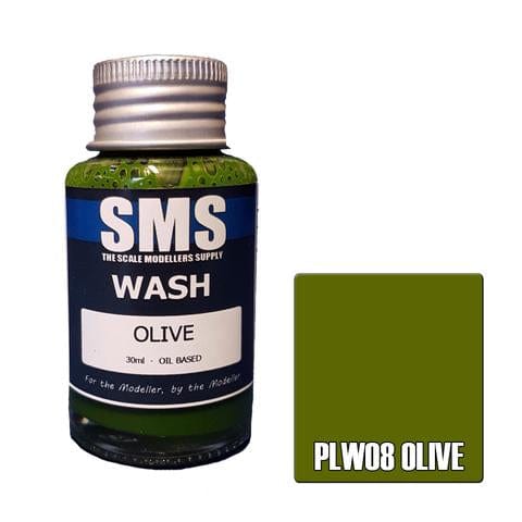 SMS PLW08 Weathering Wash Olive 30ml Scale Modellers Supply PAINT, BRUSHES & SUPPLIES