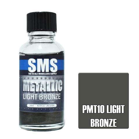 SMS PMT10 Premium Acrylic Lacquer Metallic Light Bronze 30ml Scale Modellers Supply PAINT, BRUSHES & SUPPLIES