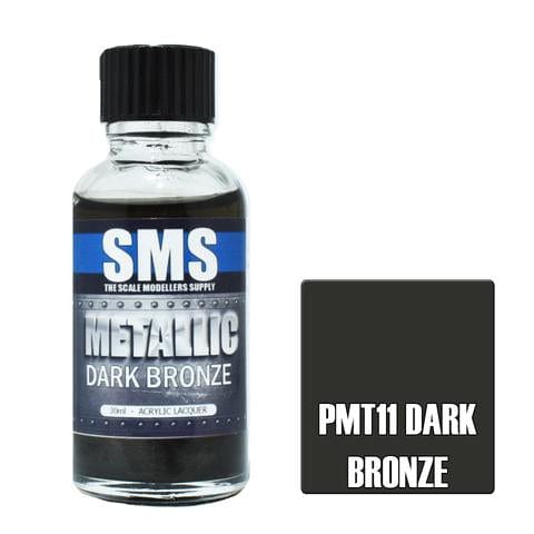 SMS PMT11 Premium Acrylic Lacquer Metallic Dark Bronze 30ml Scale Modellers Supply PAINT, BRUSHES & SUPPLIES