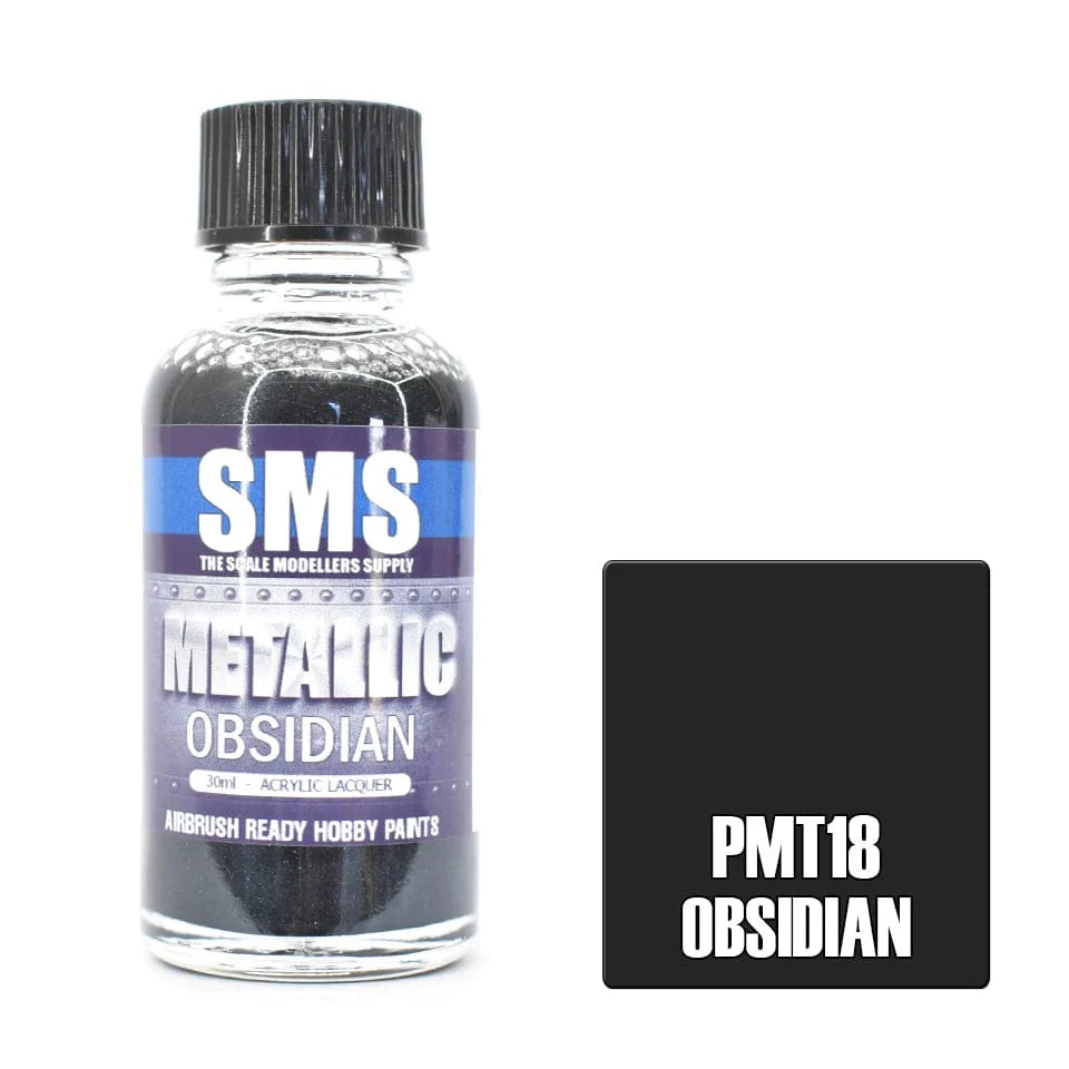 SMS PMT18 Metallic Acrylic Lacquer Obsidian 30ml - Hobbytech Toys