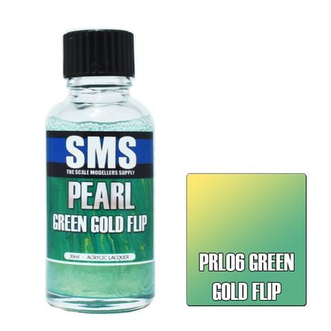 SMS PRL06 Premium Acrylic Lacquer Pearl Green Gold Flip 30ml Scale Modellers Supply PAINT, BRUSHES & SUPPLIES