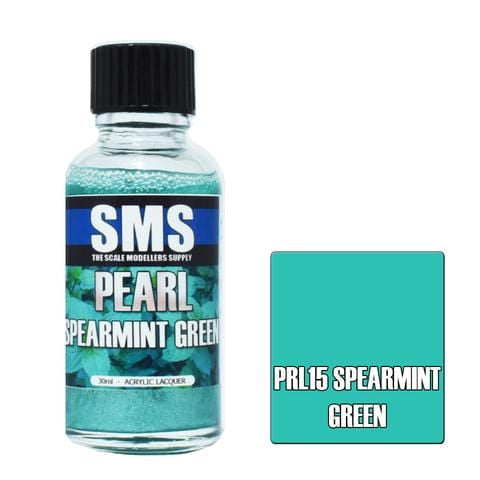 SMS PRL15 Premium Acrylic Lacquer Pearl Spearmint Green 30ml Scale Modellers Supply PAINT, BRUSHES & SUPPLIES