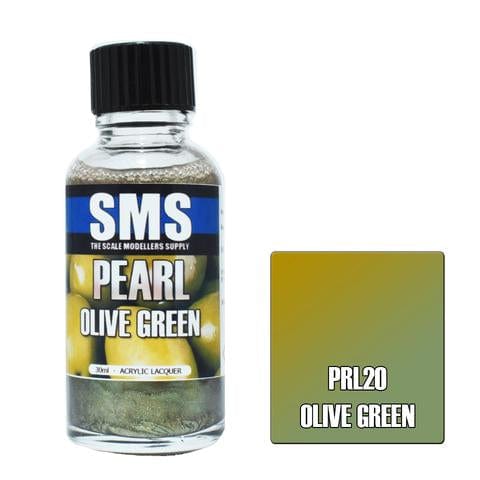 SMS PRL20 Premium Acrylic Lacquer Pearl Olive Green 30ml Scale Modellers Supply PAINT, BRUSHES & SUPPLIES