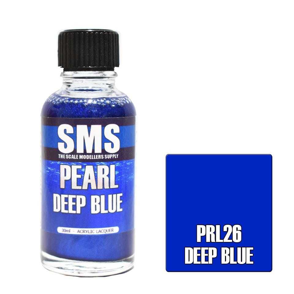 SMS PRL26 Premium Acrylic Lacquer Pearl Deep Blue 30ml Scale Modellers Supply PAINT, BRUSHES & SUPPLIES