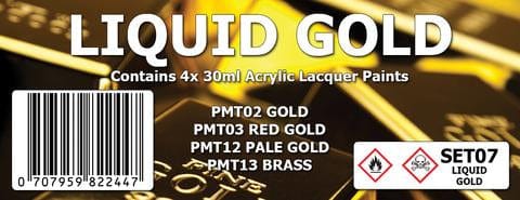 SMS SET07 Liquid Gold Colour Set Scale Modellers Supply PAINT, BRUSHES & SUPPLIES
