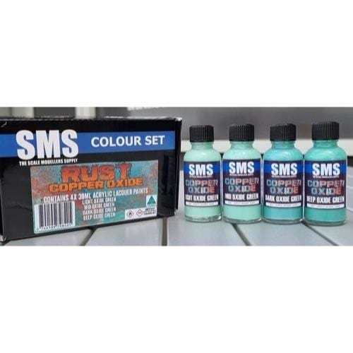 SMS SET27 Rust Copper Oxide Colour Set Scale Modellers Supply PAINT, BRUSHES & SUPPLIES