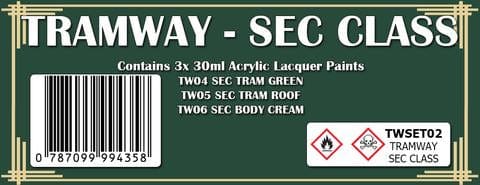 SMS TWSET02 SEC Class Tram Colour Set Scale Modellers Supply PAINT, BRUSHES & SUPPLIES