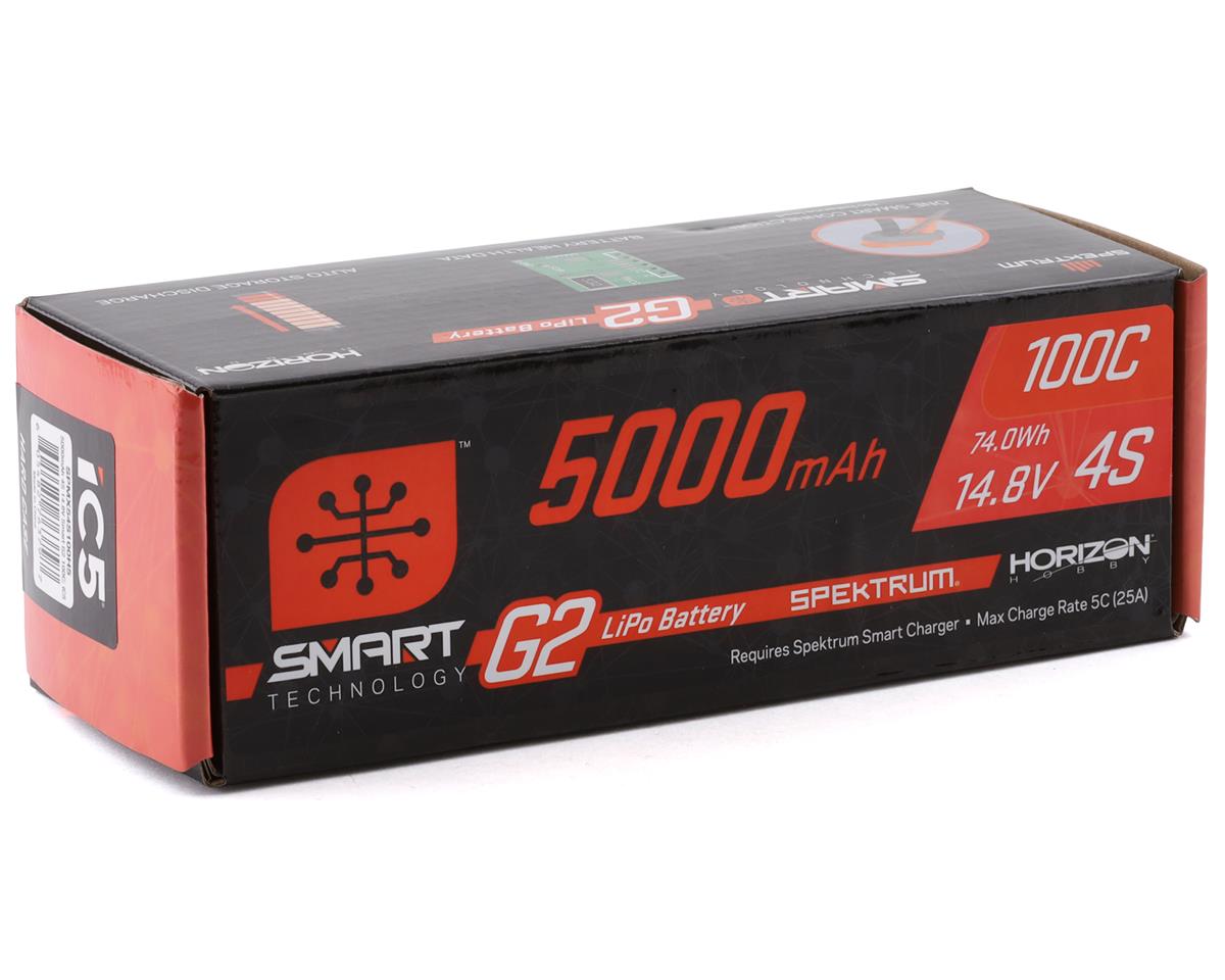 Spektrum 5000mah 4S 14.8v 100C Smart G2 Hard Case LiPo Battery with IC5 Connector