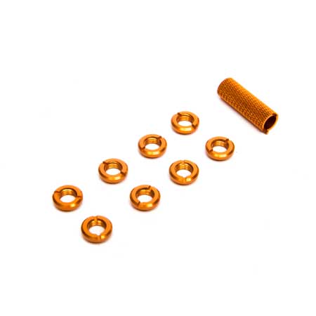 Spektrum Radio Orange Switch Nuts with Wrench, 8pcs Spektrum RADIO GEAR