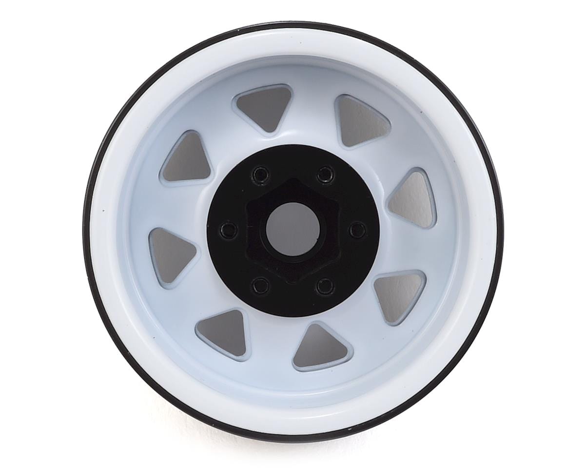 SSD RC 1.9” Steel 8 Spoke Beadlock Wheels (White) (2) - Hobbytech Toys