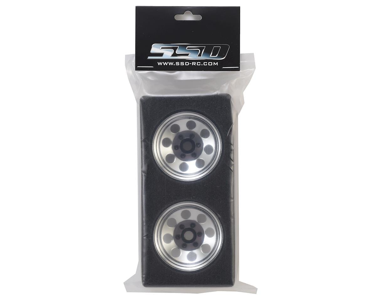SSD RC 8 Hole 1.9inch Steel Beadlock Wheels (Chrome) - Hobbytech Toys
