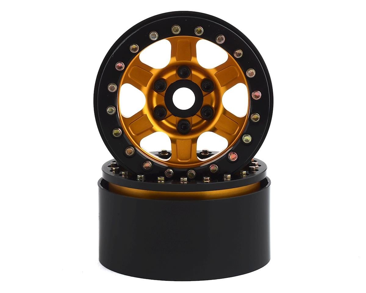 SSD RC Challenger 1.9 Beadlock Wheels (Gold) (2) - Hobbytech Toys