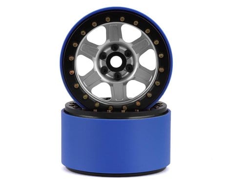 SSD RC Challenger PL 2.2inch Beadlock Crawler Wheels (Silver/Black) (2) SSD RC RC CARS - PARTS