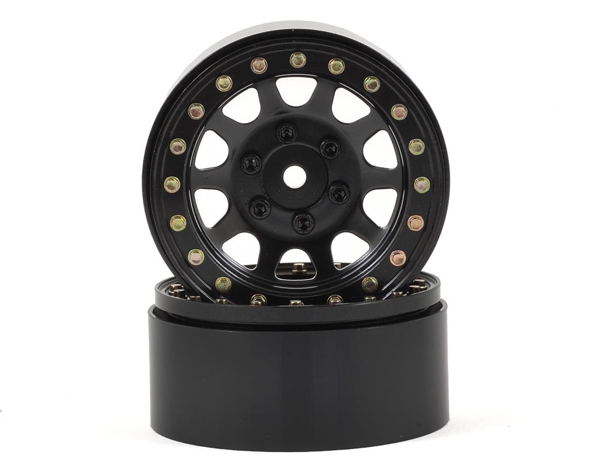 SSD RC D Hole 1.9 Steel Beadlock Crawler Wheels (Black) (2) SSD RC RC CARS - PARTS