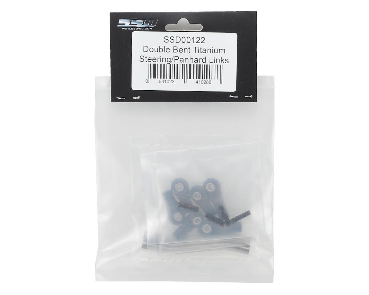 SSD RC Double Bent Titanium Steering/Panhard Links (D60, SCX10, SCX10 II) - Hobbytech Toys