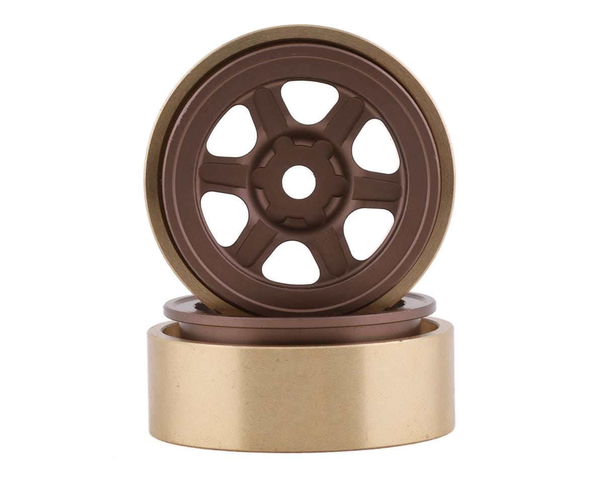 SSD RC SCX24 1.0" Aluminum/Brass Challenger Wheels (Bronze) (2) - Hobbytech Toys