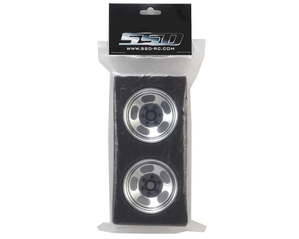 SSD RC Slot 1.9inch Steel Beadlock Wheels (Chrome) - Hobbytech Toys