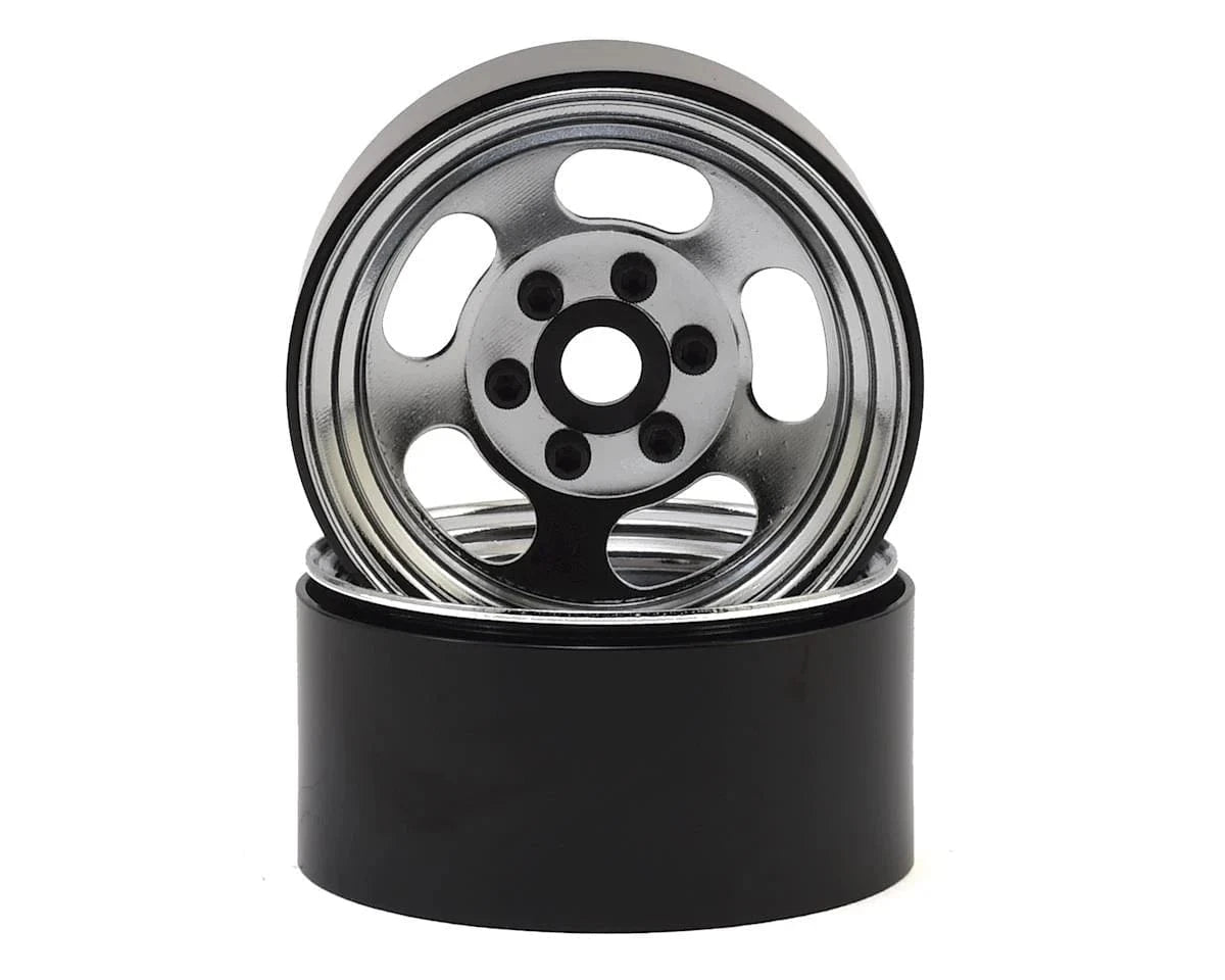SSD RC Slot 1.9inch Steel Beadlock Wheels (Chrome) - Hobbytech Toys