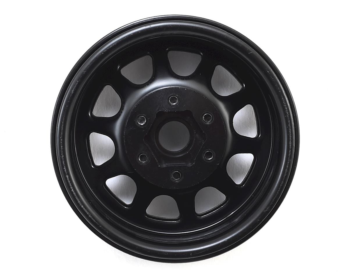 SSD RC Stock 1.9” Steel Beadlock Wheels (Black) - Hobbytech Toys