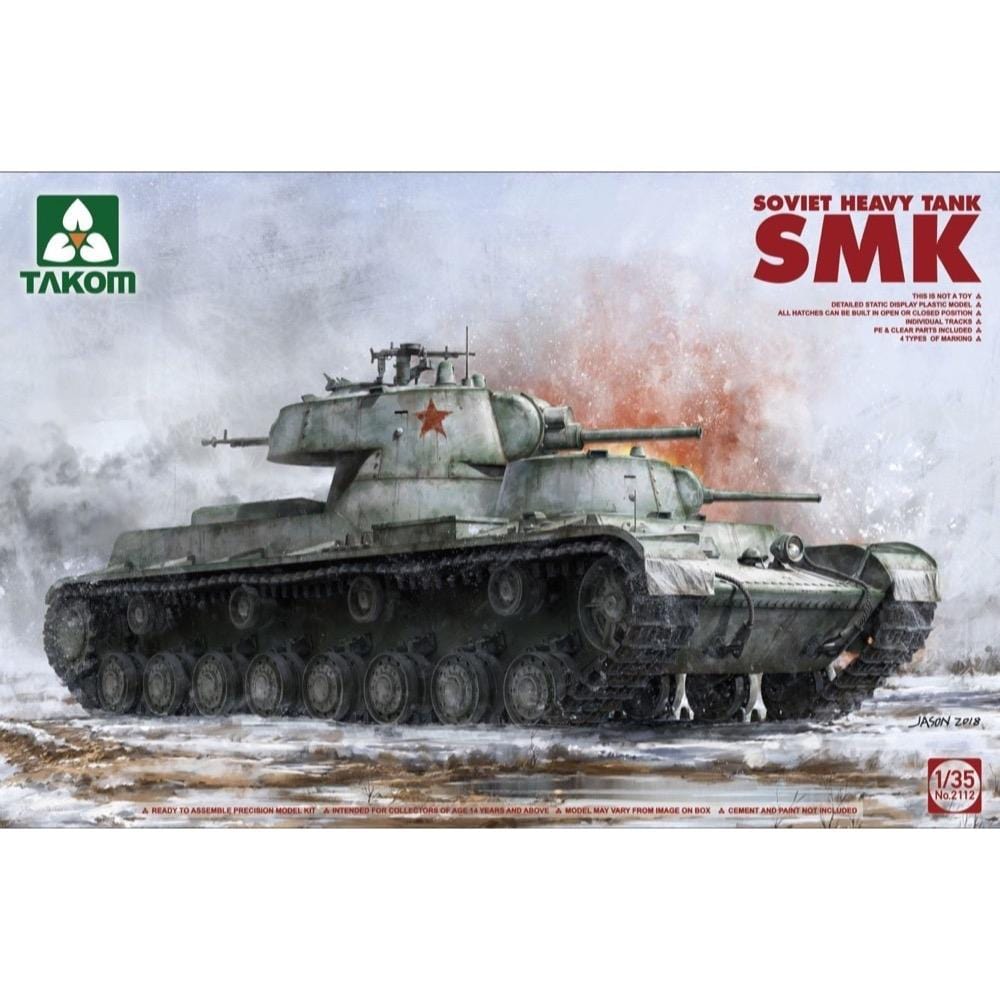 Takom 2112 1/35 Soviet Heavy Tank SMK Plastic Model Kit Takom PLASTIC MODELS