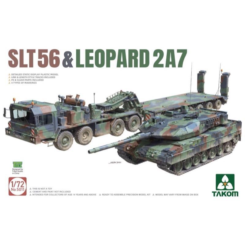 Takom 5011 1/72 SLT56 & LEOPARD 2A7 Plastic Model Kit Takom PLASTIC MODELS