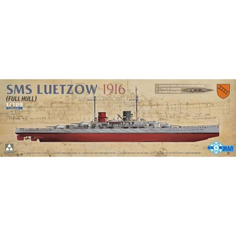 Takom SP-7036 1/700 SMS Luetzow 1916 (Full Hull) Plastic Model Kit - Hobbytech Toys