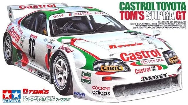 Tamiya 1/24 Castrol Toyota Toms Supra Gt Tamiya PLASTIC MODELS