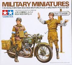 Tamiya 1/35 British Bsa M20 Motorcycle With Police Military Set Tamiya PLASTIC MODELS