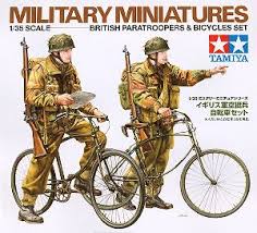Tamiya 1/35 British Paratroopers And Bicycle Set Tamiya PLASTIC MODELS