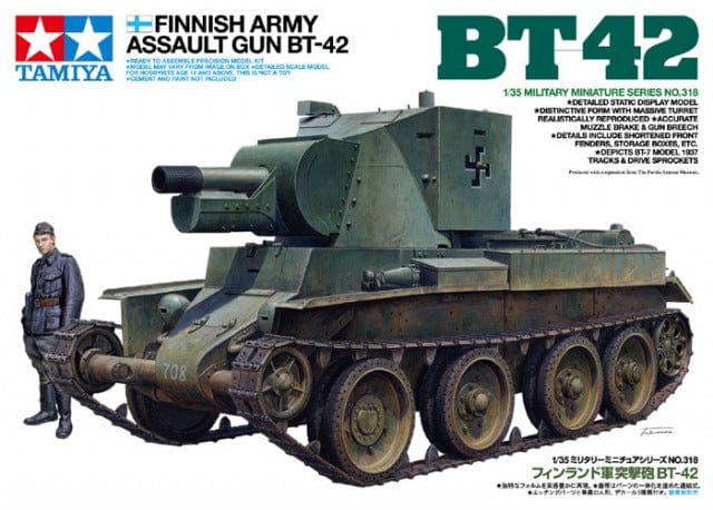 Tamiya 1/35 Finnish Army Assault Gun Bt-42 Tamiya PLASTIC MODELS
