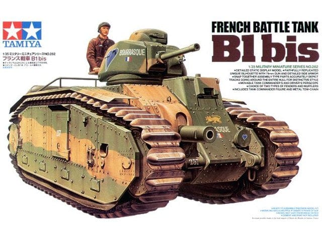 Tamiya 1/35 French Battle Tank B1 Bis Tamiya PLASTIC MODELS