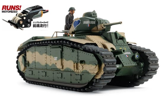 Tamiya 1/35 French Battle Tank B1 Bis With Motor Tamiya PLASTIC MODELS