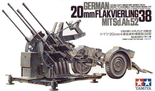Tamiya 1/35 German 20Mm Flakvierling Tamiya PLASTIC MODELS