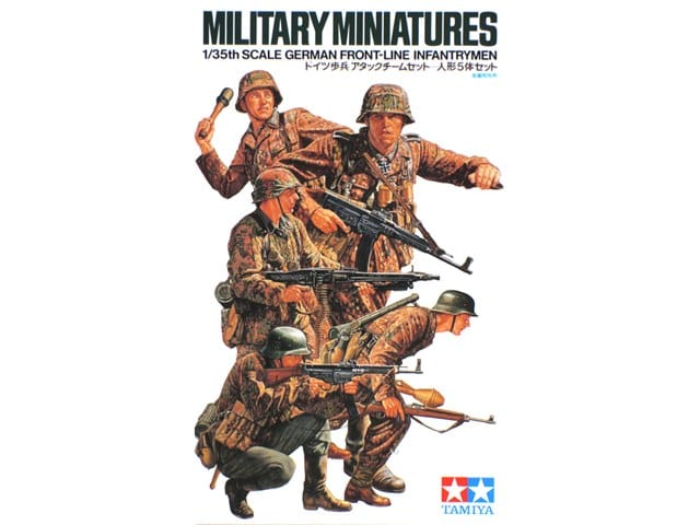 Tamiya 1/35 German Frontline Military Infantrymen Tamiya PLASTIC MODELS