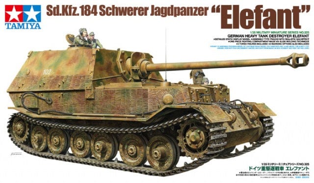Tamiya 1/35 German Heavy Tank Destroyer Sd.Kfz 184 Schwerer Jadgerpanzer Elefant Tamiya PLASTIC MODELS