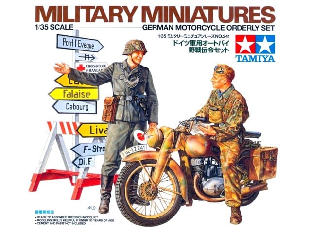 Tamiya 1/35 German Motorcycle Orderly Set Tamiya PLASTIC MODELS