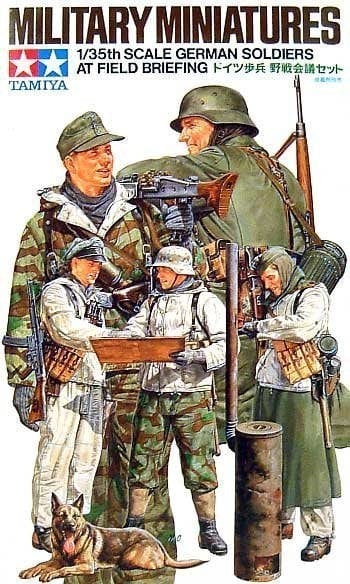 Tamiya 1/35 German Soldiers At Field Briefing Military Miniatures Tamiya PLASTIC MODELS