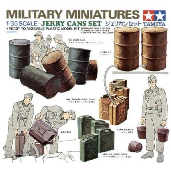 Tamiya 1/35 Jerry Cans Set Tamiya PLASTIC MODELS