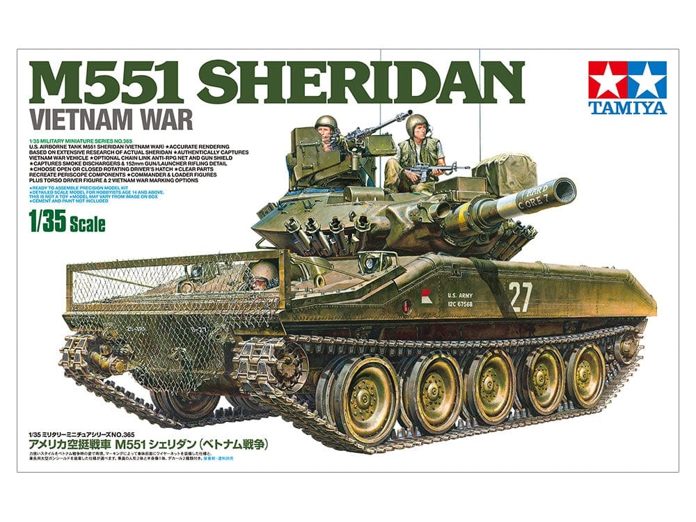 Tamiya 1/35 M551 Sheridan Vietnam War Tamiya PLASTIC MODELS