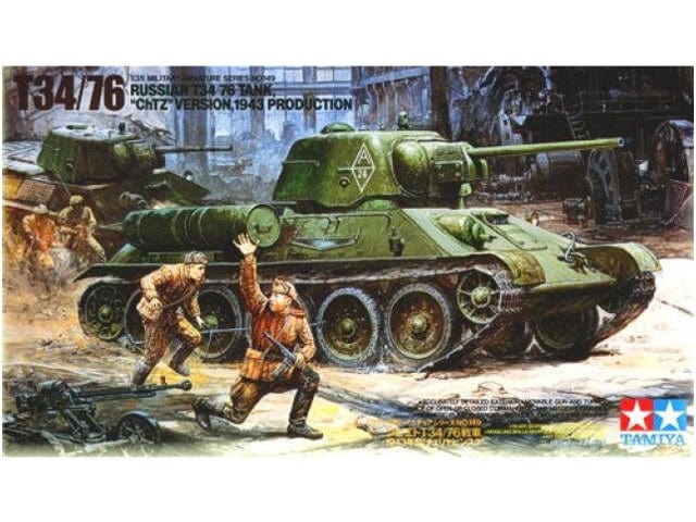 Tamiya 1/35 Russian T34/76 Tank Chtz Version 1943 Production Tamiya PLASTIC MODELS