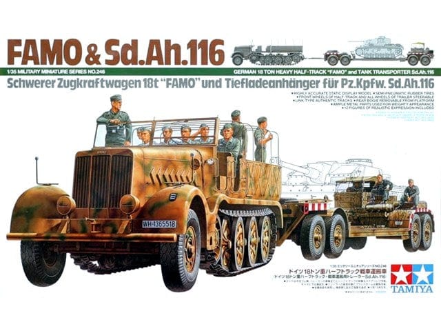 Tamiya 1/35 Schwerer Zugkraftwagen 18T Famo And Sd.Ah.116 Tamiya PLASTIC MODELS