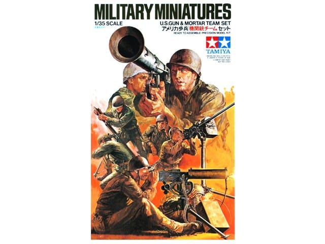 Tamiya 1/35 Us Gun And Mortar Team Set Tamiya PLASTIC MODELS