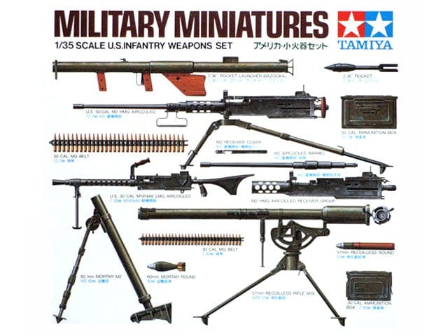 Tamiya 1/35 Us Infantry Weapons Set Tamiya PLASTIC MODELS