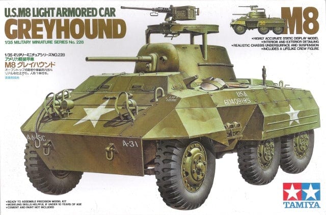 Tamiya 1/35 Us M8 Light Armoured Car Greyhound Tamiya PLASTIC MODELS