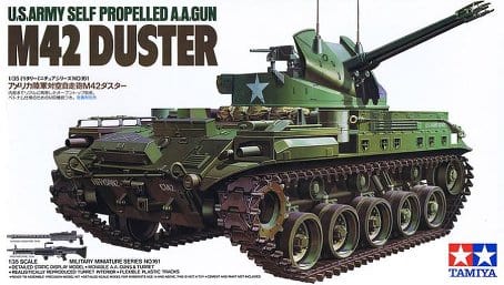 Tamiya 1/35 US Self Propelled A.A.Gun M42 Duster With 3 Figures Tamiya PLASTIC MODELS