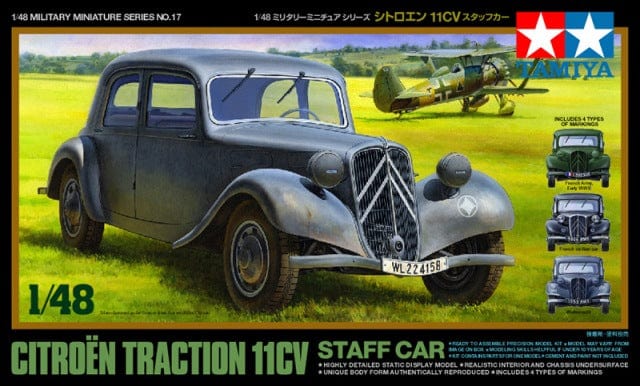 Tamiya 1/48 Citroen Traction 11Cv Tamiya PLASTIC MODELS