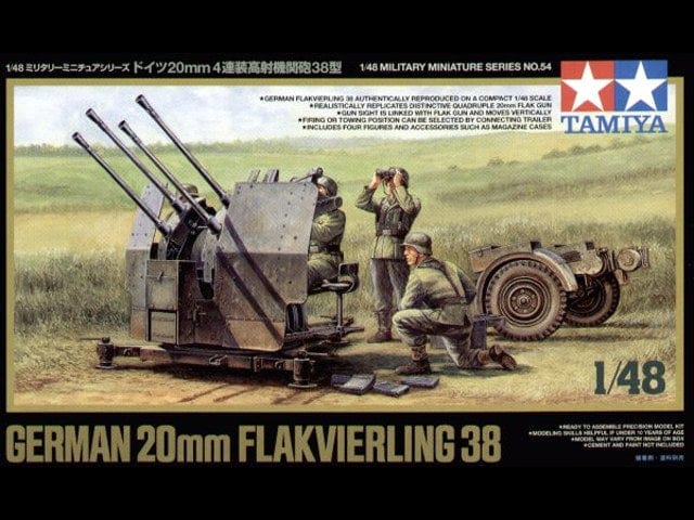 Tamiya 1/48 German 20Mm Flak 38 Tamiya PLASTIC MODELS